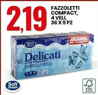 Eurospin Soft dream fazzoletti compact offerta