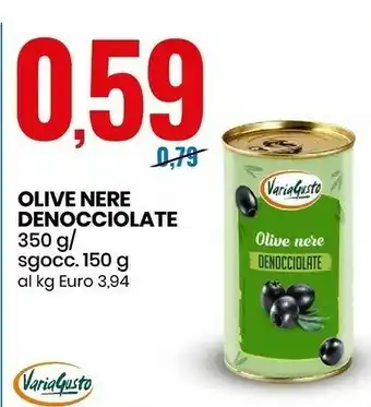 Eurospin Olive nere denocciolate in salamoia 350 g(ml) offerta