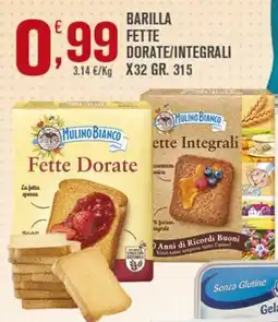 Conté Supermercati Barilla fette dorate/integrali offerta