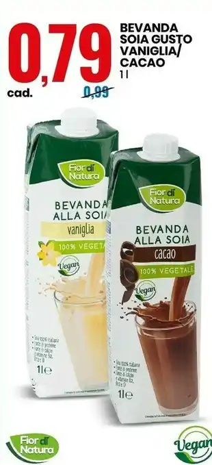 Eurospin Bevanda alla soia vaniglia 100% vegetale 1000 g(ml) offerta