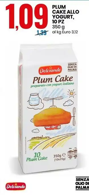 Eurospin Plum cake con yogurt magro 350 g(ml) offerta