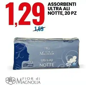 Eurospin Fior di magnolia assorbenti ultra ali notte offerta