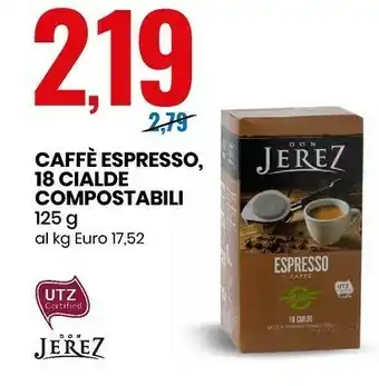 Eurospin 18 cialde espresso arabica 100% 126 g(ml) offerta