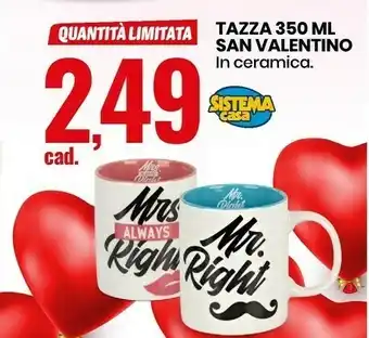 Tazza 350 ml san valentino