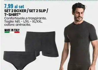 Eurospin Set 2 boxer offerta