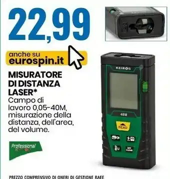 Eurospin Keiros misuratore di distanza laser offerta