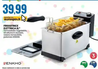 Eurospin Enkho friggitrice elettrica 2000 ml offerta