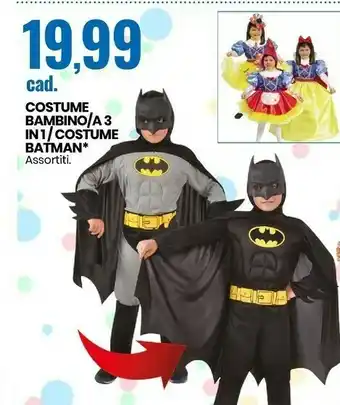 Eurospin Costume bambino/a 3 in1/costume batman offerta