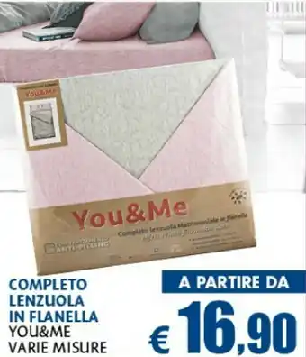 Casa & Co You & me completo lenzuola matrioniale offerta