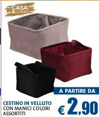 Casa &living cestino in velluto