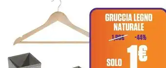 Gruccia legno naturale