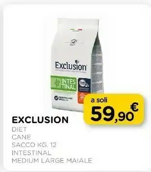 Arcaplanet Exclusion diet cane sacco kg 12 intestinal medium large maiale offerta