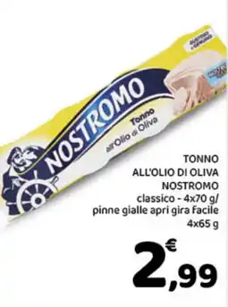 Conad Superstore Tonno all'olio di oliva nostromo offerta