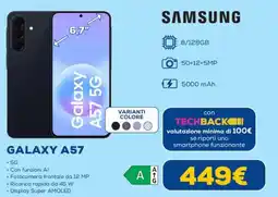 Euronics SAMSUNG GALAXY A57 offerta