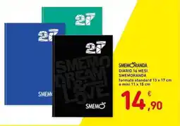 Conad SMEMORANDA DIARIO 16 MESI offerta