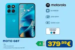 Euronics motorola MOTO G87 offerta