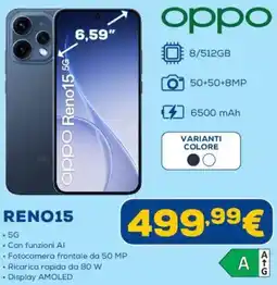 Euronics OPPO RENO15 offerta