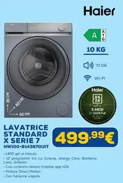 Euronics Lavatrice Standard X Serie 7 Haier offerta