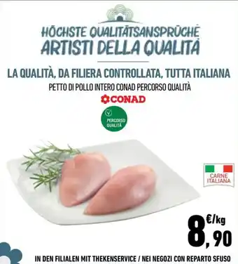Conad City PETTO DI POLLO INTERO CONAD PERCORSO QUALITÀ offerta