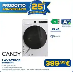 Euronics CANDY LAVATRICE BP 413BL8-S offerta