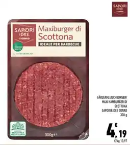 Conad City Maxiburger di Scottona offerta