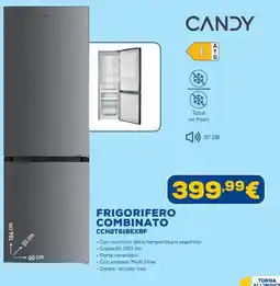 Euronics Candy frigorifero combinato CCH2T618EXBF offerta