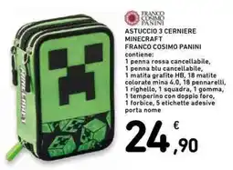 Conad ASTUCCIO 3 CERNIERE MINECRAFT FRANCO COSIMO PANINI offerta
