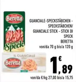 Conad City Guanciale-SpeckstÃ¤bchen - SpeckstÃ¤bchen/ Guanciale Stick - Stick di Speck Beretta offerta