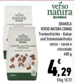 Conad City Granola con Frutta Secca VERSO NATURA CONAD offerta