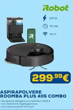 Euronics iRobot ASPIRAPOLVERE ROOMBA PLUS 405 COMBO offerta