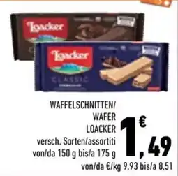 Conad City Waffelschnitten/Wafer Loacker offerta