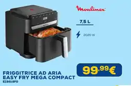 Euronics Moulinex Friggitrice ad aria Easy Fry Mega Compact offerta