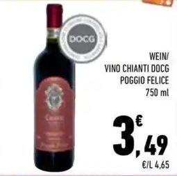 Conad City Vino Chianti DOCG Poggio Felice offerta