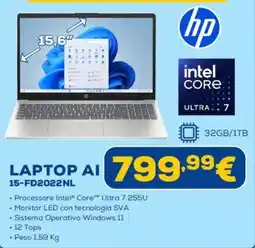 Euronics LAPTOP AI HP offerta