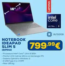 Euronics Lenovo NOTEBOOK IDEAPAD SLIM 5 offerta