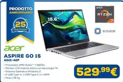 Euronics acer ASPIRE GO 15 offerta