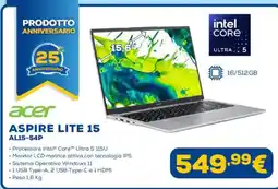 Euronics Acer Aspire Lite 15 offerta