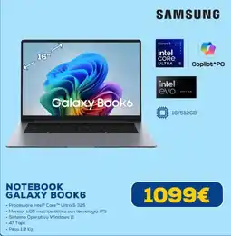 Euronics SAMSUNG NOTEBOOK GALAXY BOOK6 offerta