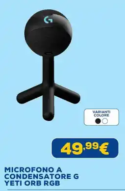 Euronics MICROFONO A CONDENSATORE G YETI ORB RGB offerta