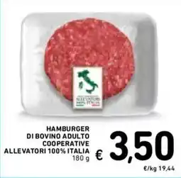Spazio Conad HAMBURGER DI BOVINO ADULTO COOPERATIVE ALLEVATORI 100% ITALIA offerta