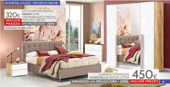 Mondo Convenienza LETTO MATRIMONIALE GRACE offerta