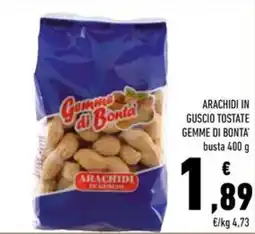 Conad ARACHIDI IN GUSCIO TOSTATE GEMME DI BONTA' offerta