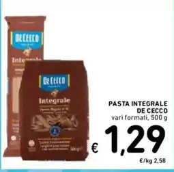Spazio Conad Pasta integrale De Cecco offerta