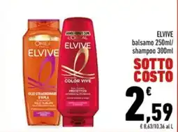 Conad Margherita ELVIVE balsamo shampoo offerta