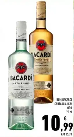 Conad Rum Bacardi Carta Blanca/Oro offerta