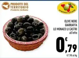 Conad Margherita OLIVE NERE GIARRAFFA LO MONACO LI CASTRI offerta