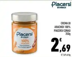 Conad Margherita Crema di arachidi 100% Piacersi CONAD offerta