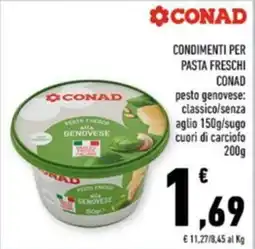Conad Margherita pesto genovese: classico/senza aglio offerta