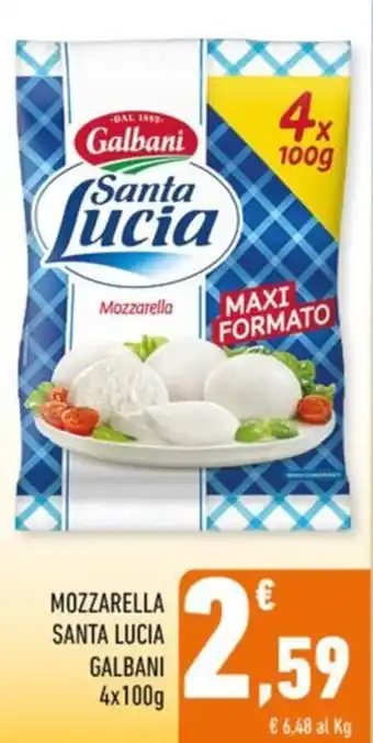 Conad Margherita Mozzarella Santa Lucia Galbani offerta