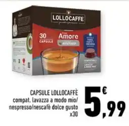 Conad Margherita CAPSULE LOLLOCAFFE compat. lavazza a modo mio/ nespresso/nescafe dolce gusto offerta